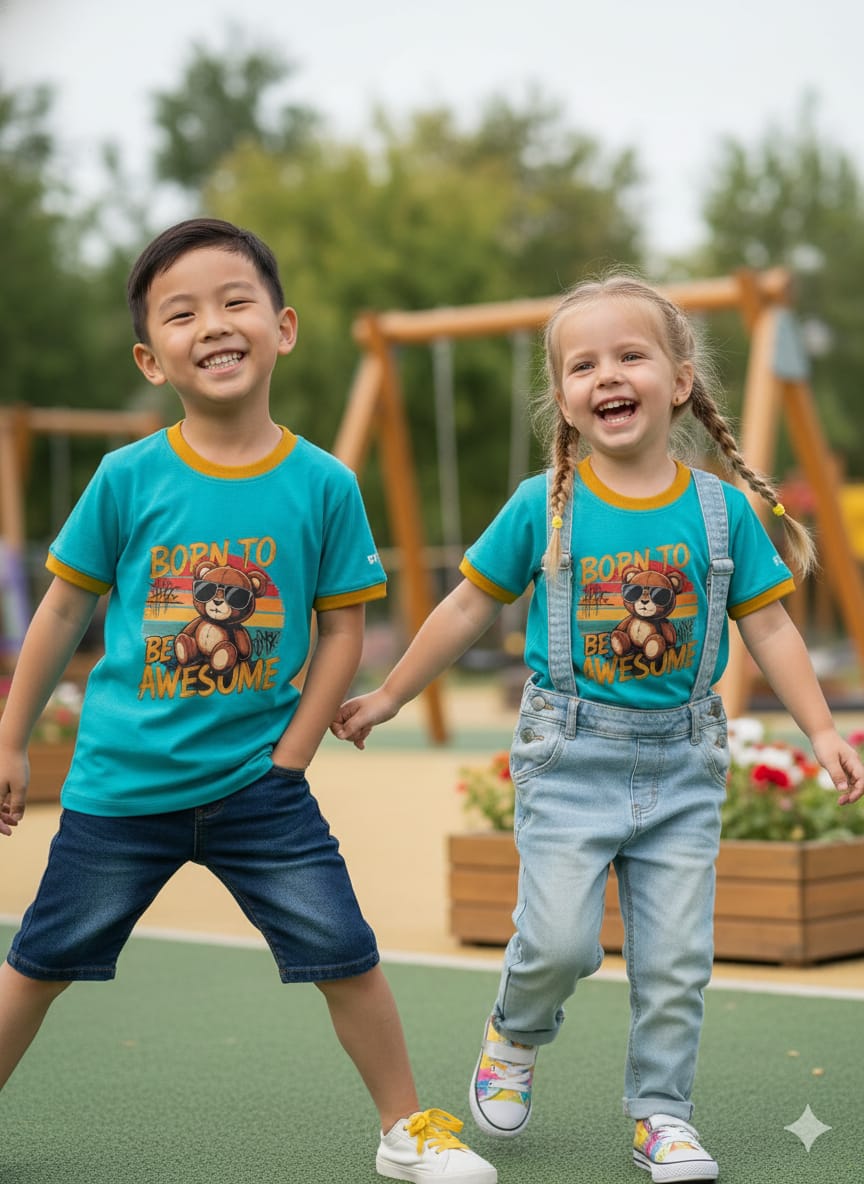 UNISEX Cute teddy - 2 Stylish T-Shirts